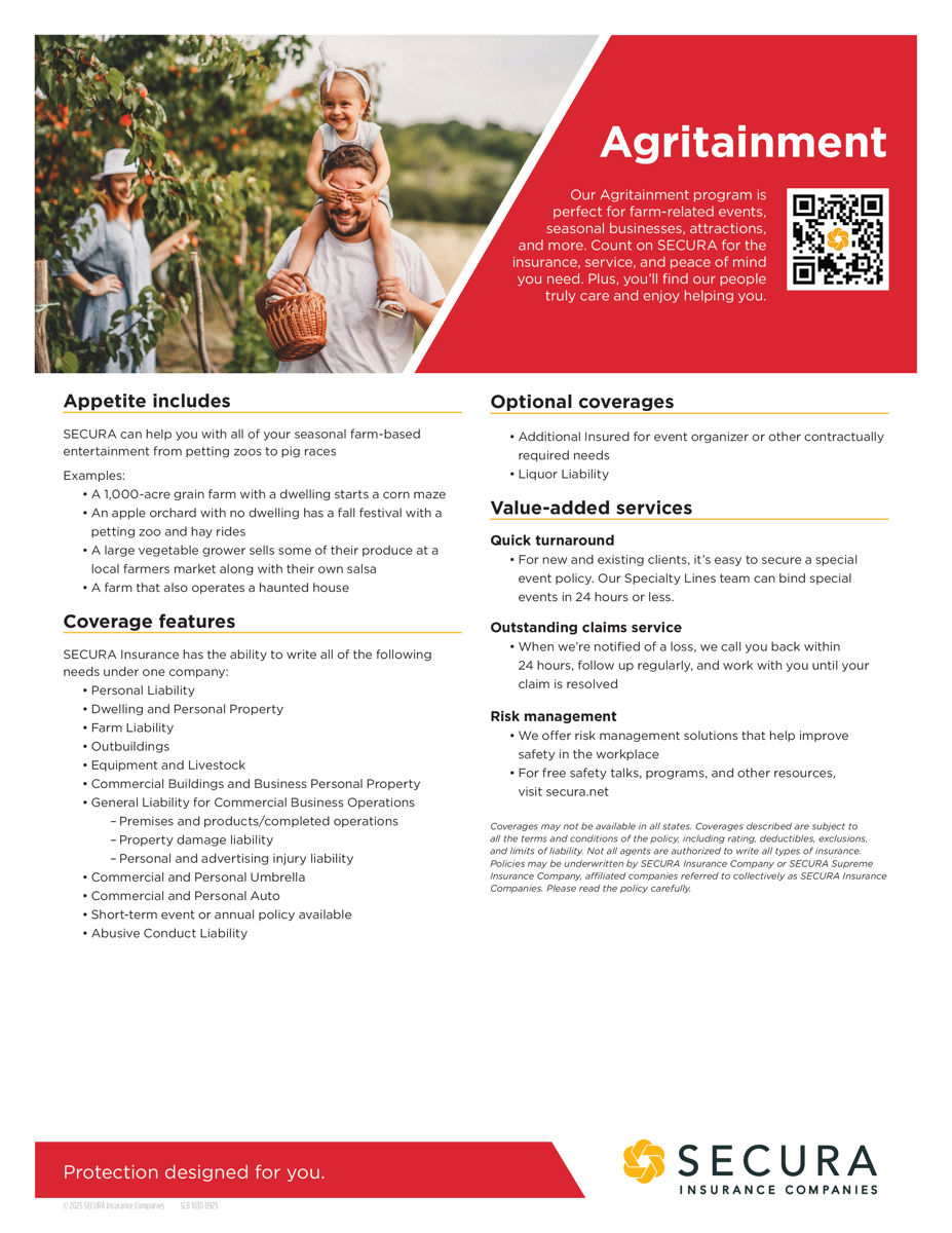 Agritainment Sell Sheet